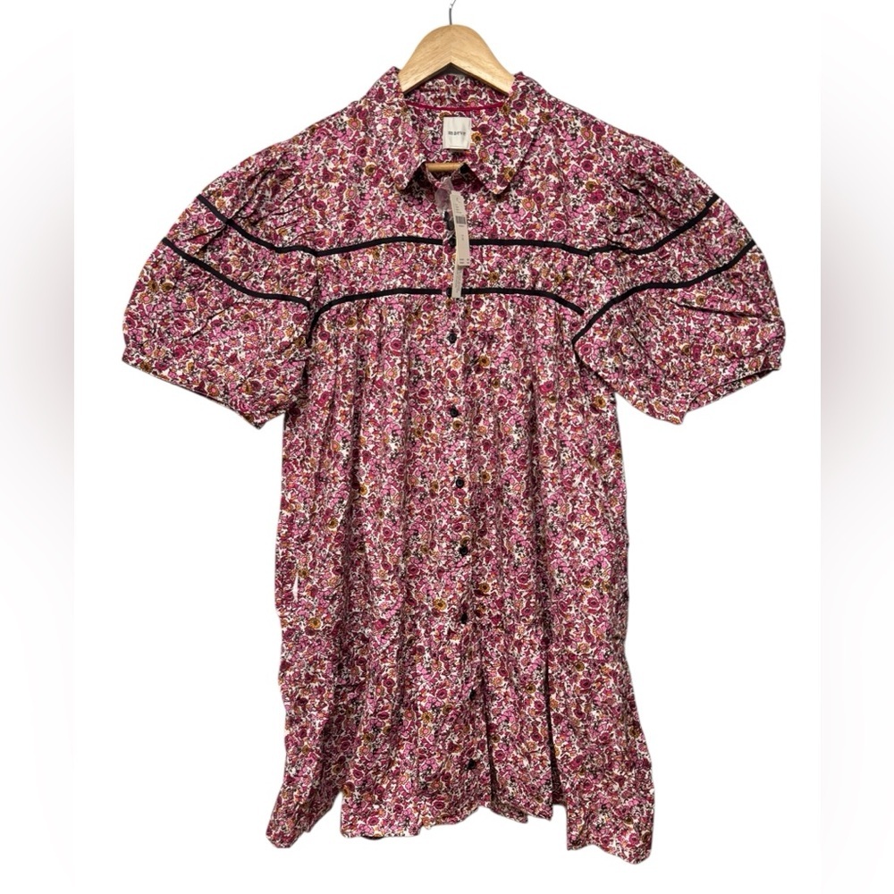 NWT Anthropologie The Leandra Shirred Yoke Mini Dress by Maeve - Picture 5 of 10